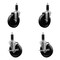 Service Caster 5'' SS Phenolic Wheel Swivel 1-1/8'' Expand Stem Caster Set 2 Brakes, 4PK SCC-SSEX20S514-PHS-2-TLB-2-118 - alternate 1